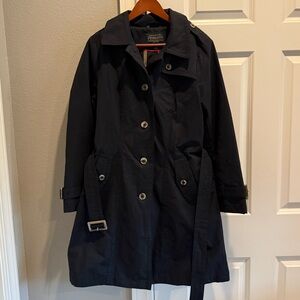 Pendleton Black Classic Trench Coat w/ Plaid Lining